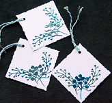 Trio of Christmas Sprigs tags - Handcrafted Christmas Gift Tags - dr18-0069